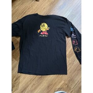 Japanese Pacman Long Sleeve Black Tee - Size 2XL